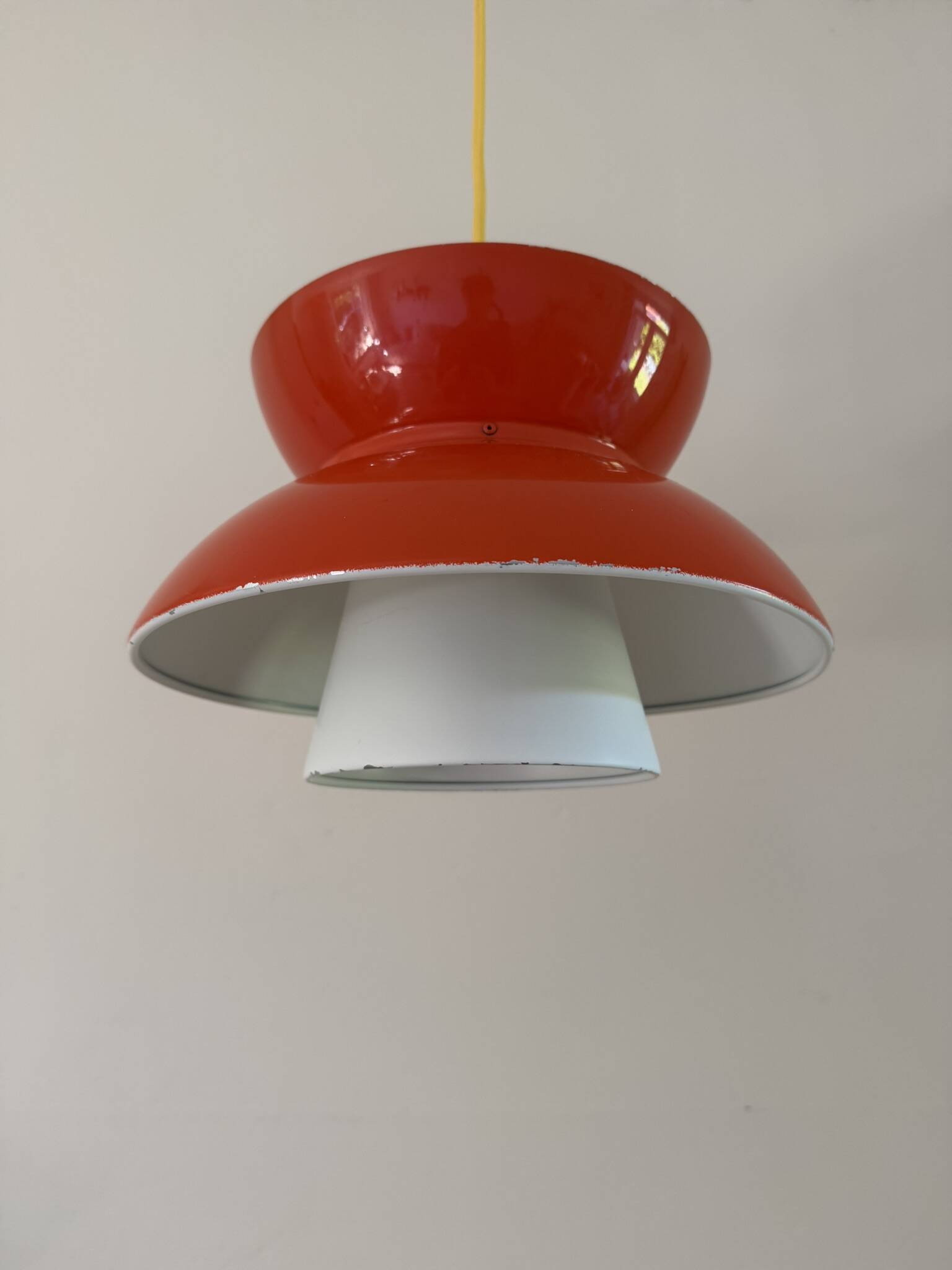Vintage Louis Poulsen Doo-Wop Red Pendant Lamp