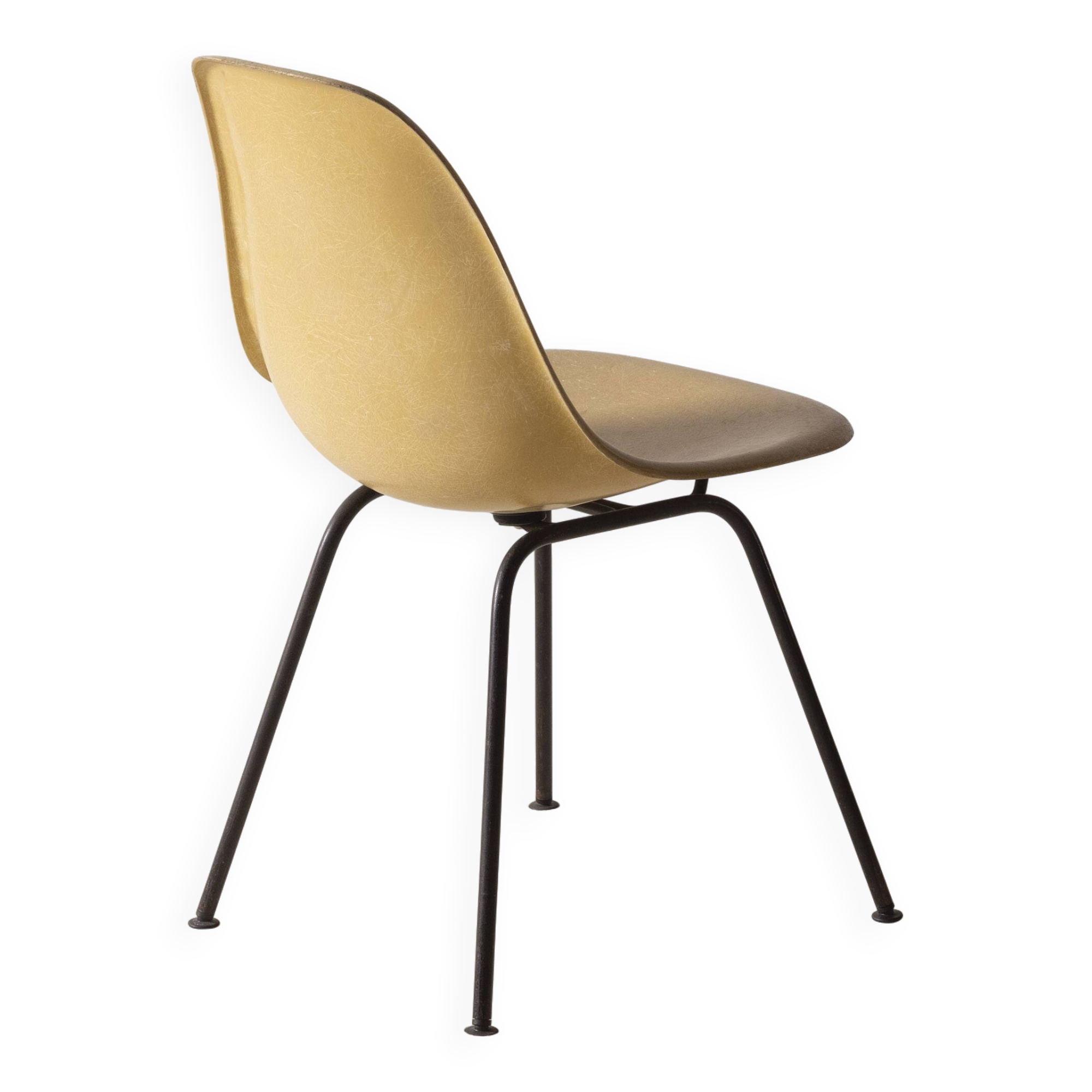 Eames Ocher Side Chair on H Base, Herman Miller 1960s
