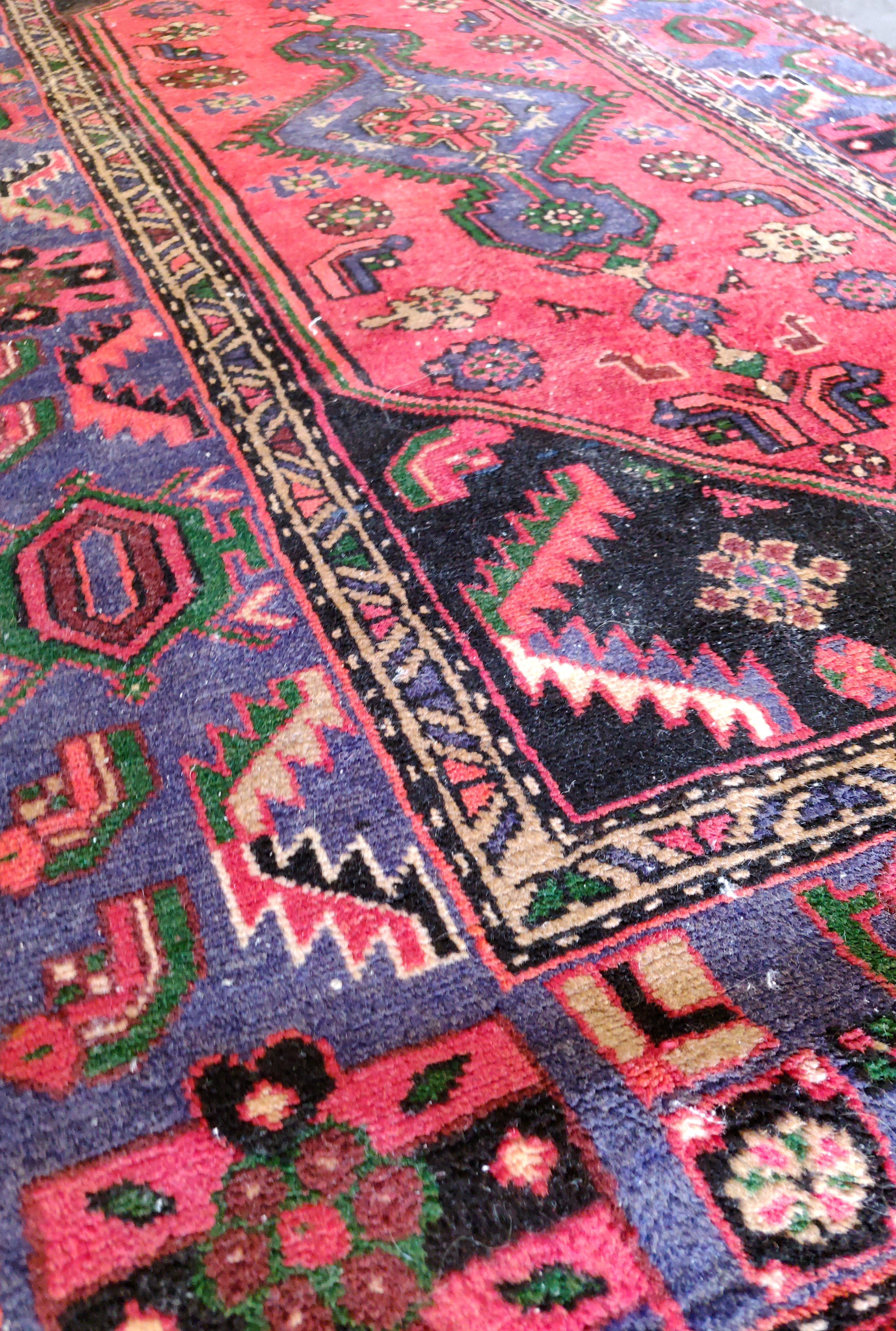 Moroccan handmade wool rug 215 cm x 120 cm