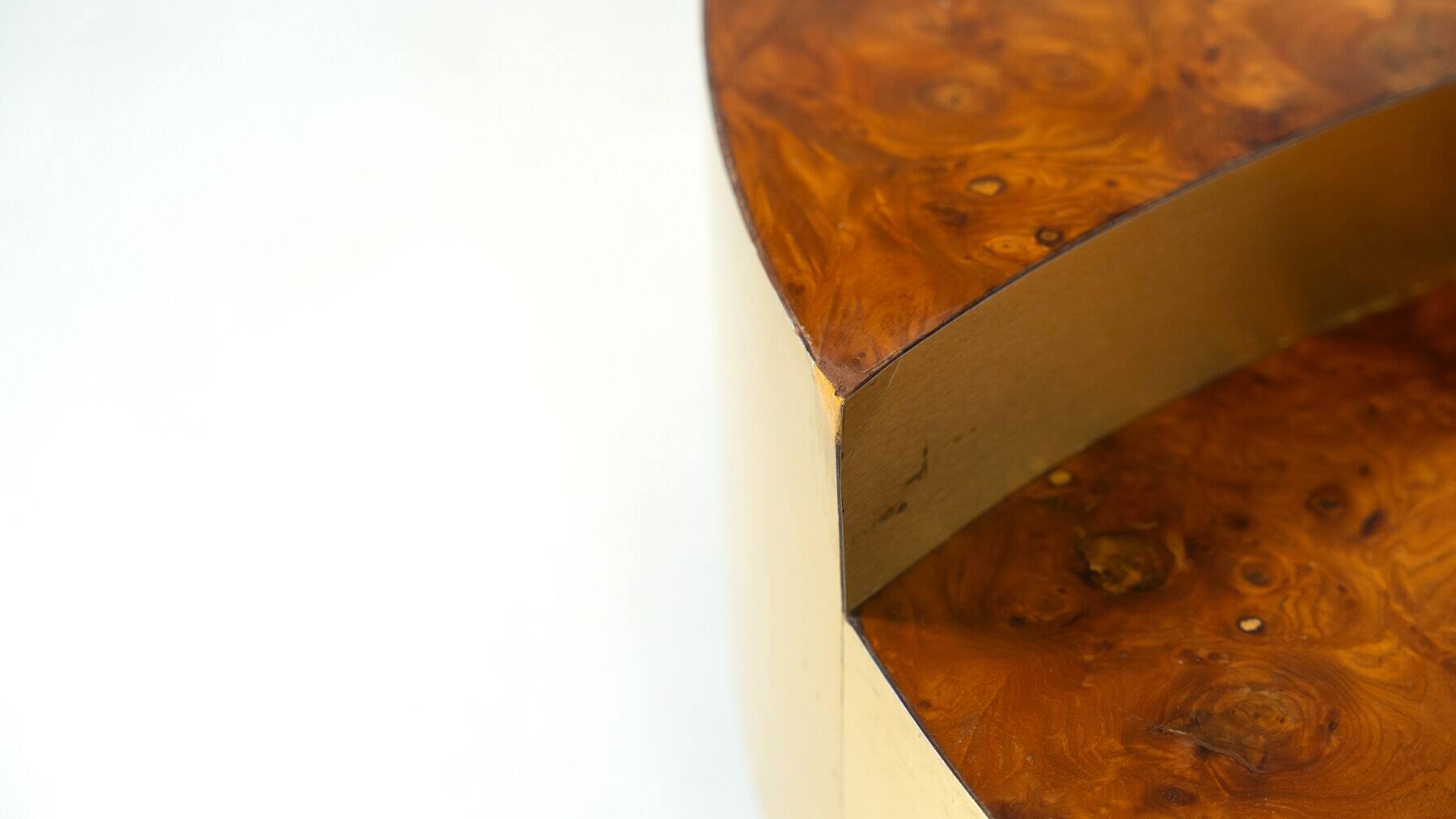 Trg" circular coffee table with bar by willy rizzo, 1970