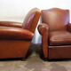 Pair of club armchairs