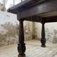 19th-century castle table, carved solid oak, 190cm.