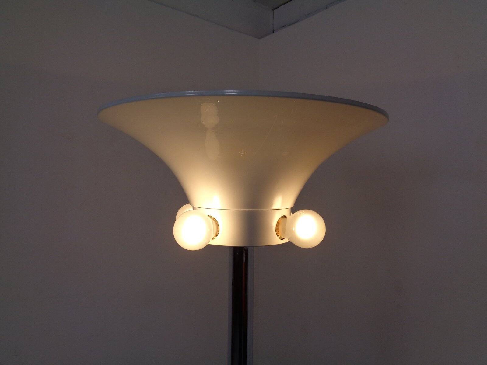 Large chrome-plated floor lamp from Staff, 1960s
