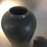 Vintage covered sandstone vase