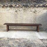 Pair of solid oak monastery benches