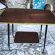 Rare table d'appoint vintage 60's / 70's - Design industriel rétro