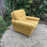70s velvet club armchair