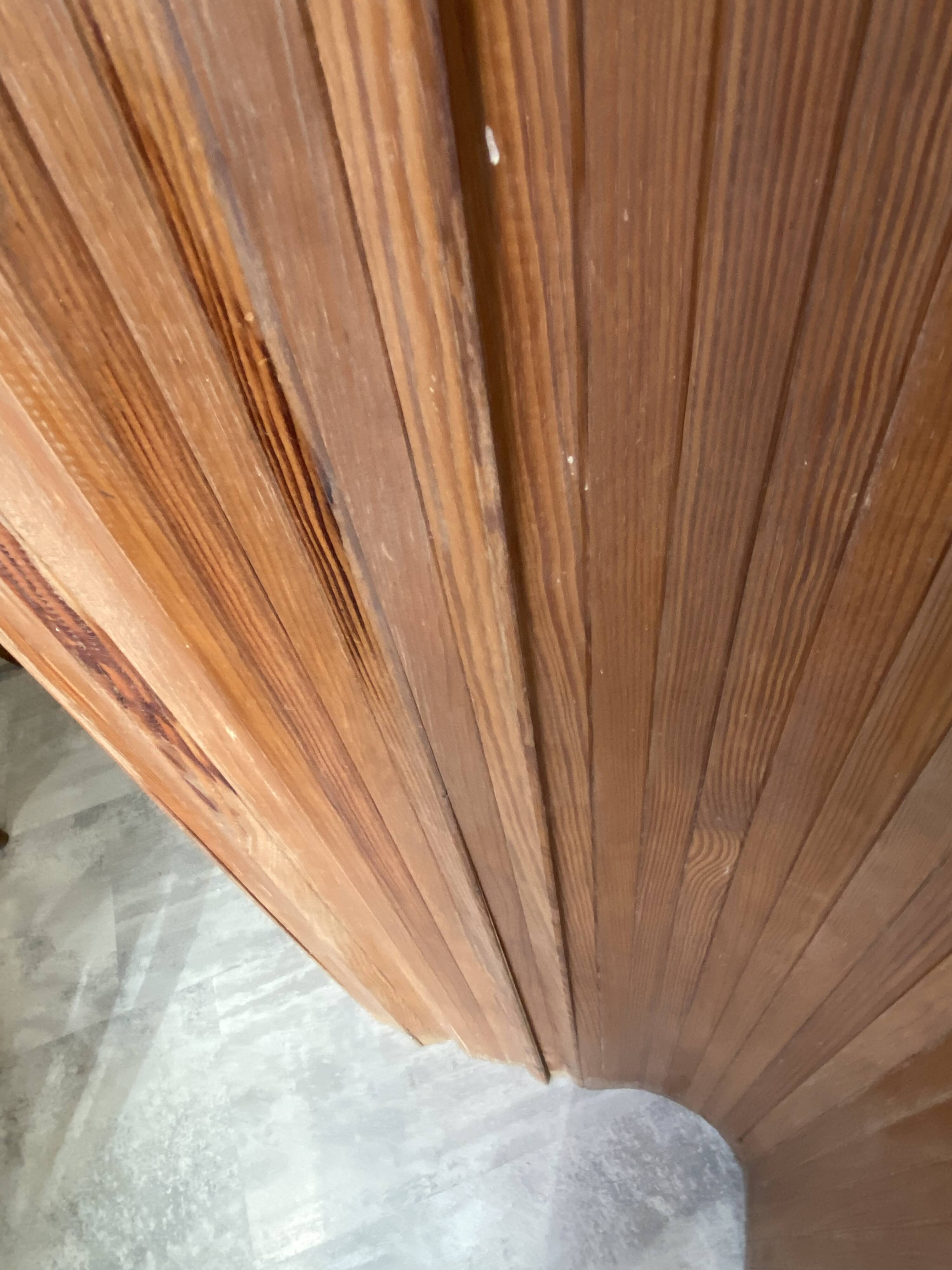 Baumann style wooden free-standing folding screen vintage 1950s