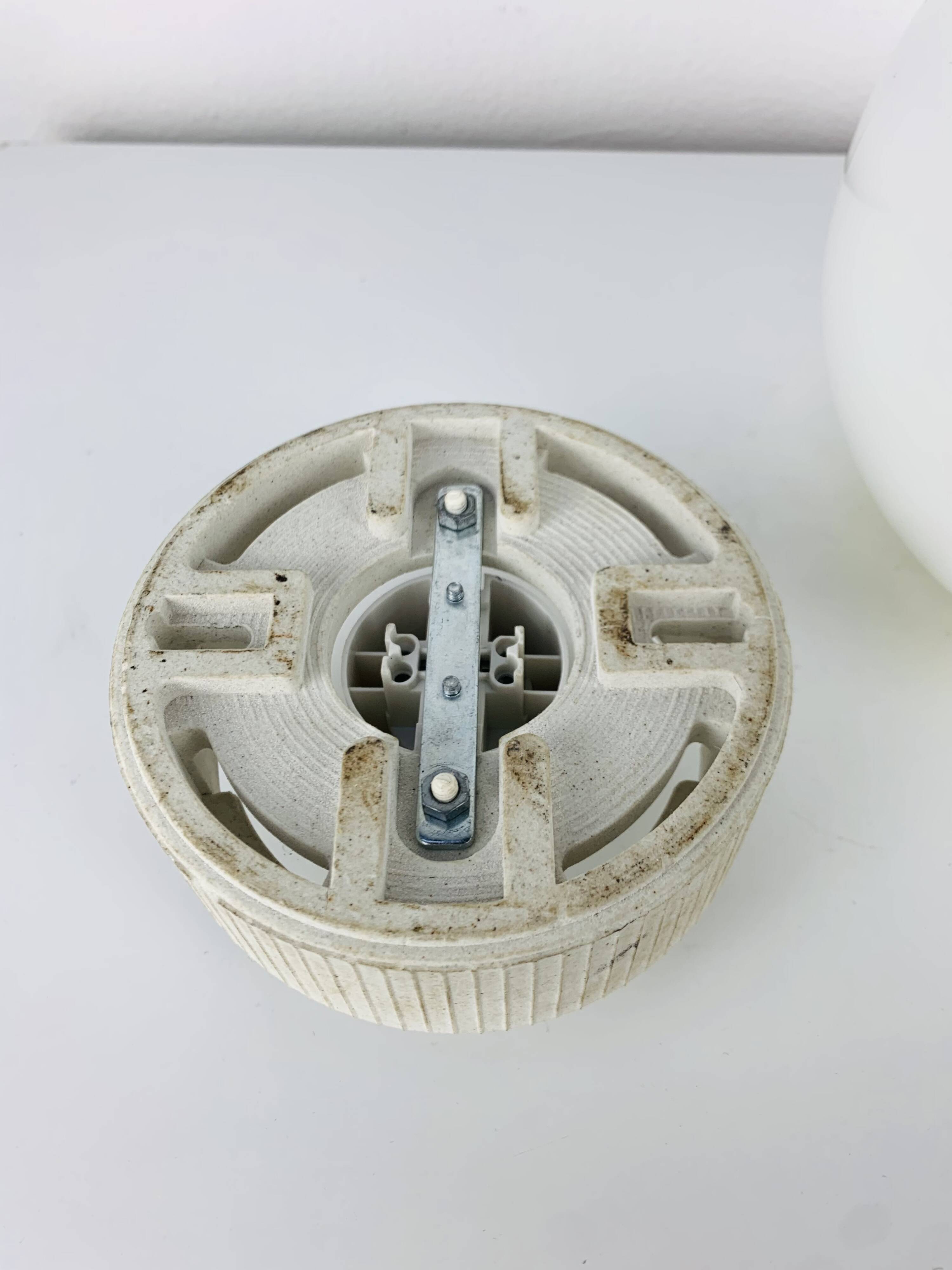 Vintage opaline ball wall light