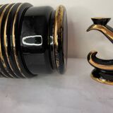 Art deco vase and candle holder set