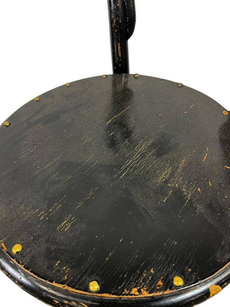 Thonet vintage black wooden chair