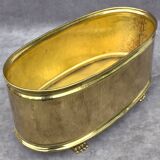 Cache pot rectangulaire en laiton pieds de Lion fabrique en Belgique