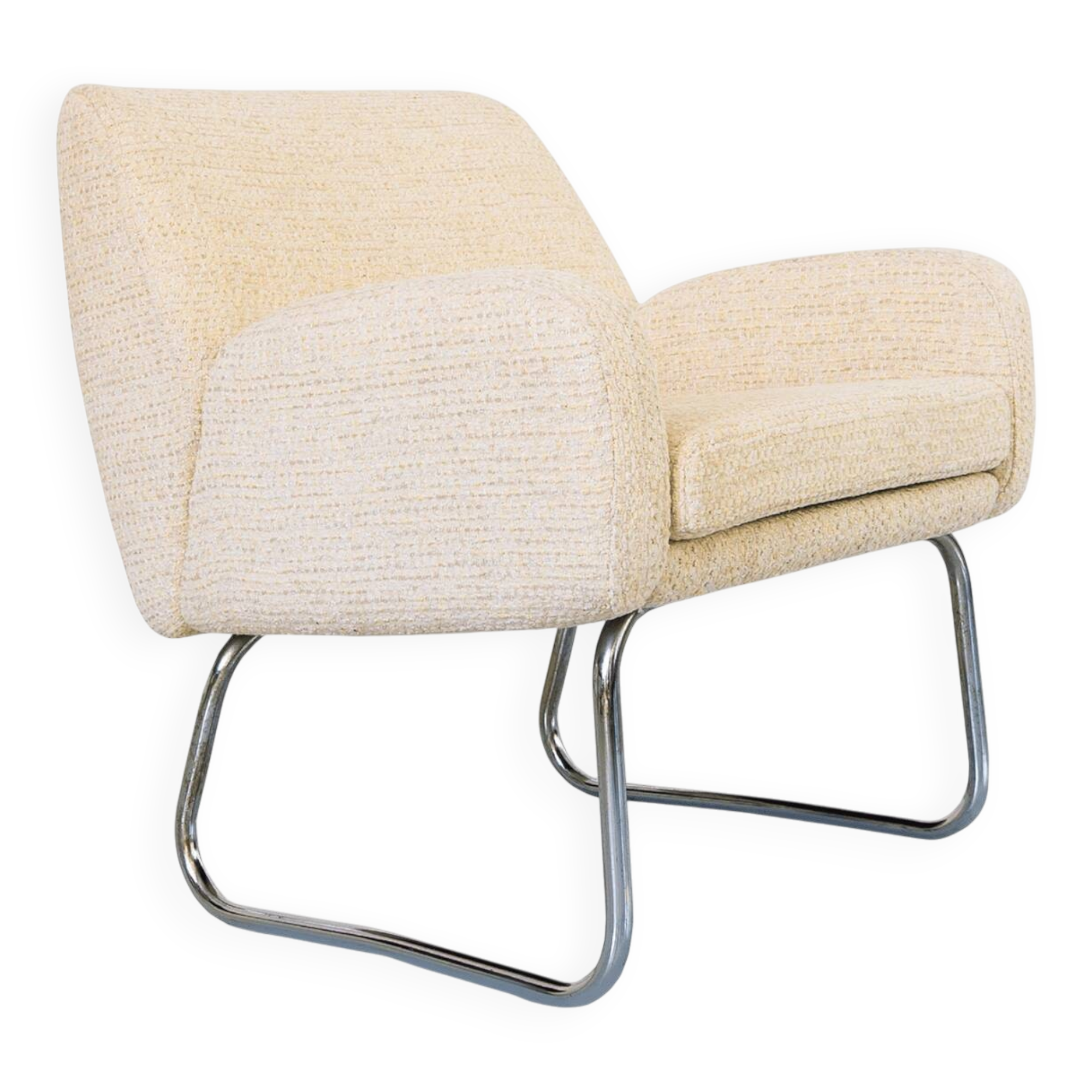 Vintage Sled-Base Armchair,Germany, 1970s