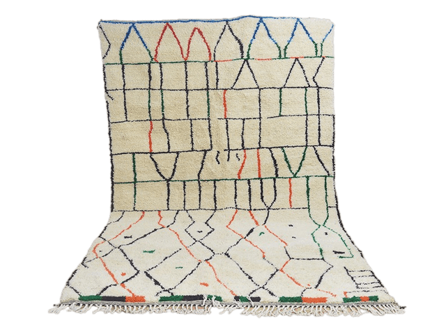 Colorful berber carpet handmade 320 x 198 cm