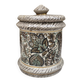 Art Deco tobacco pot signed Breugnot with boteh decoration.