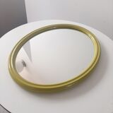 Vintage anise green oval mirror