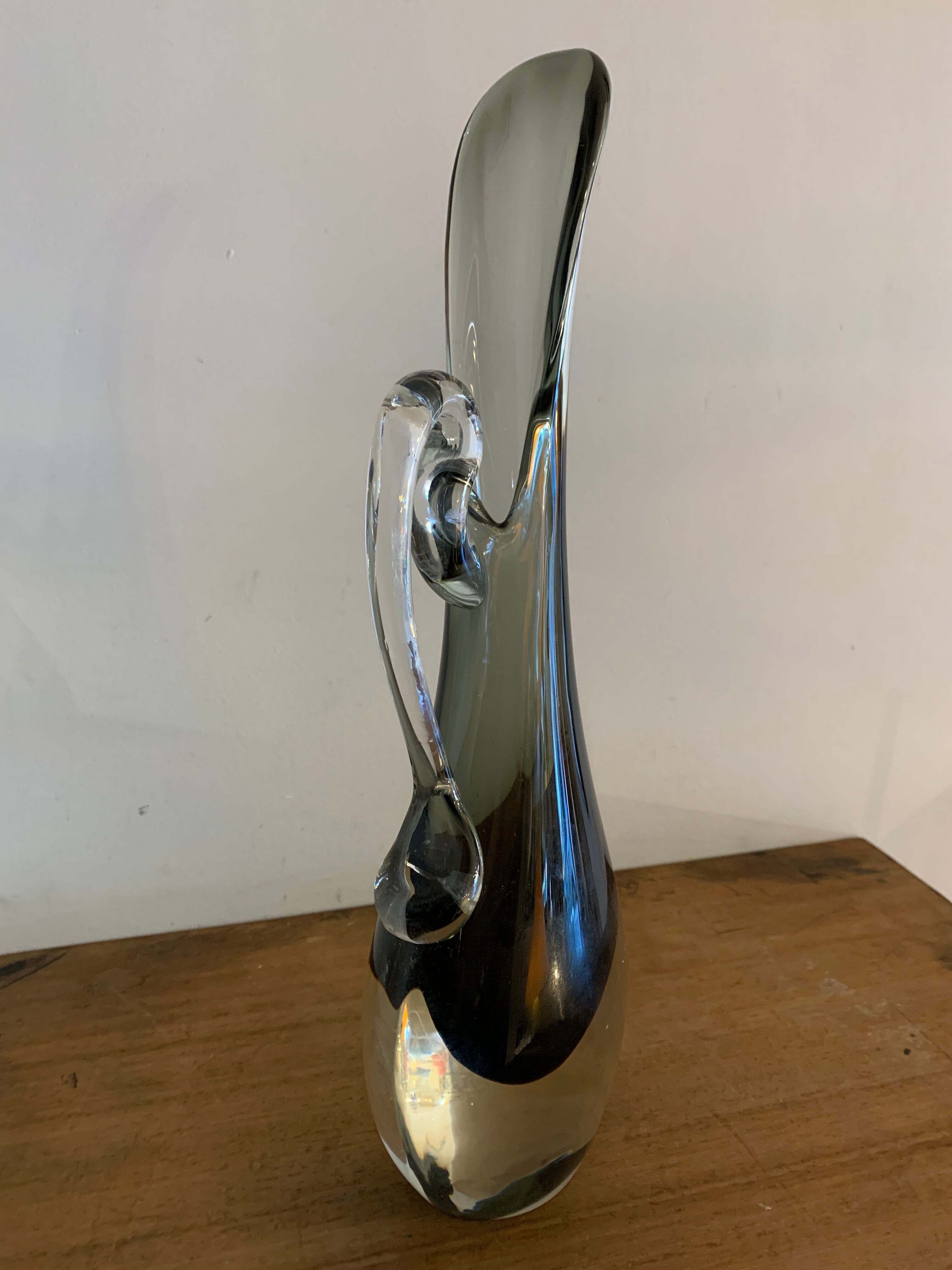 Sommerso Murano glass vase 1960