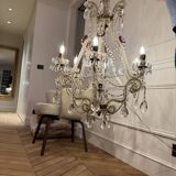 Lustre à pampilles en cristal ancien