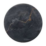 Vintage 1970s Italian Black Marble Vase – Natural Ochre Veining Accent