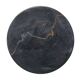 Vintage 1970s Italian Black Marble Vase – Natural Ochre Veining Accent