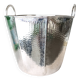 Champagne bucket circa 1960, Italian design Fratelli Cassetti, silver plated metal