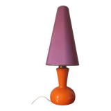 Orange opaline lamp