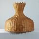 Vintage rattan lampshade from the 70s, mid-century style.