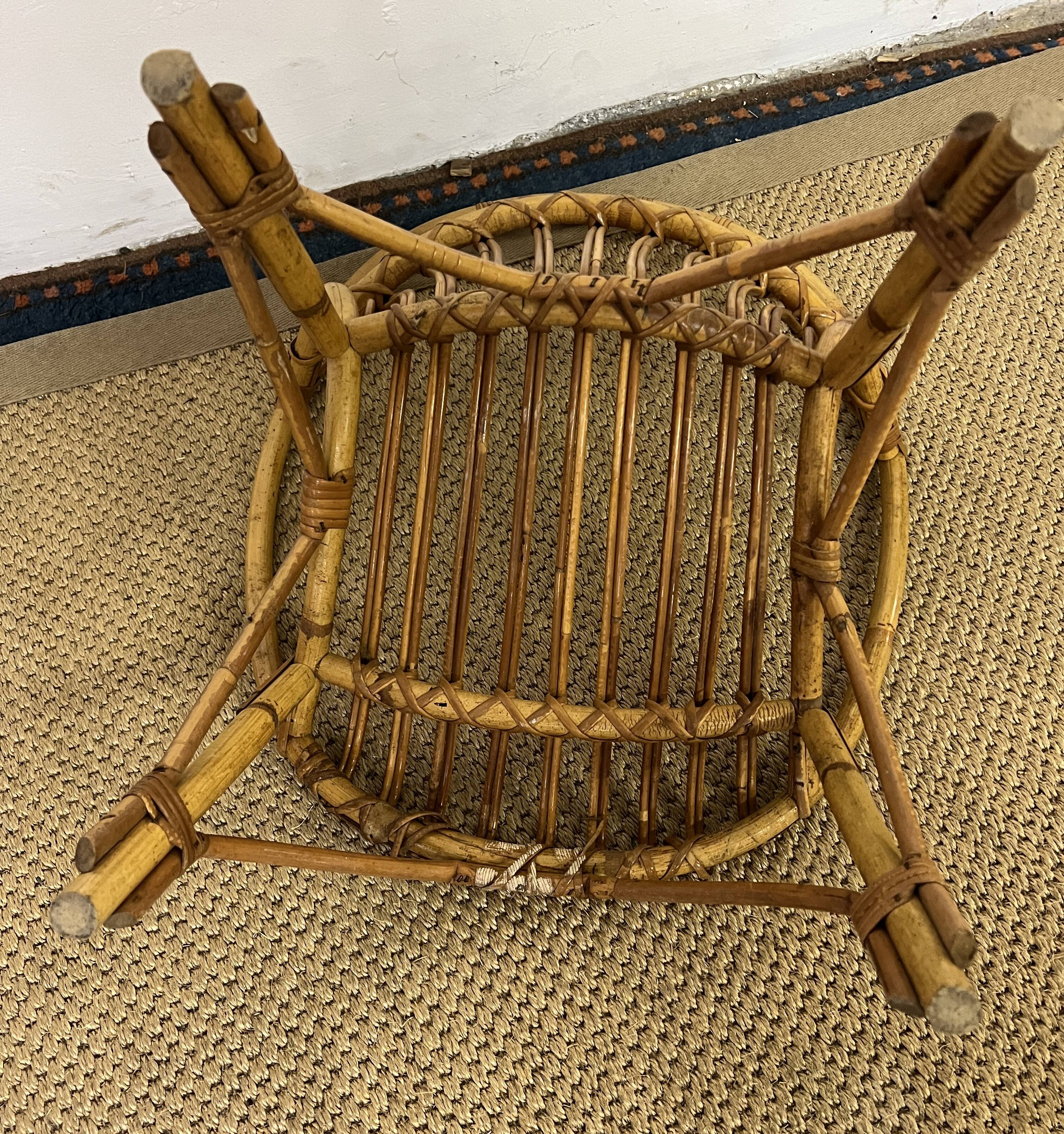Children's rattan shell armchair