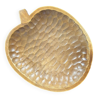 Hollow wooden apple dish
