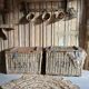 Old wicker moving trunk
