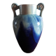 Vase with flamed blue signature in art deco ceramic
