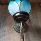 Wall lamp lotus flower petal blue mother-of-pearl base gold patinated dp 1123218