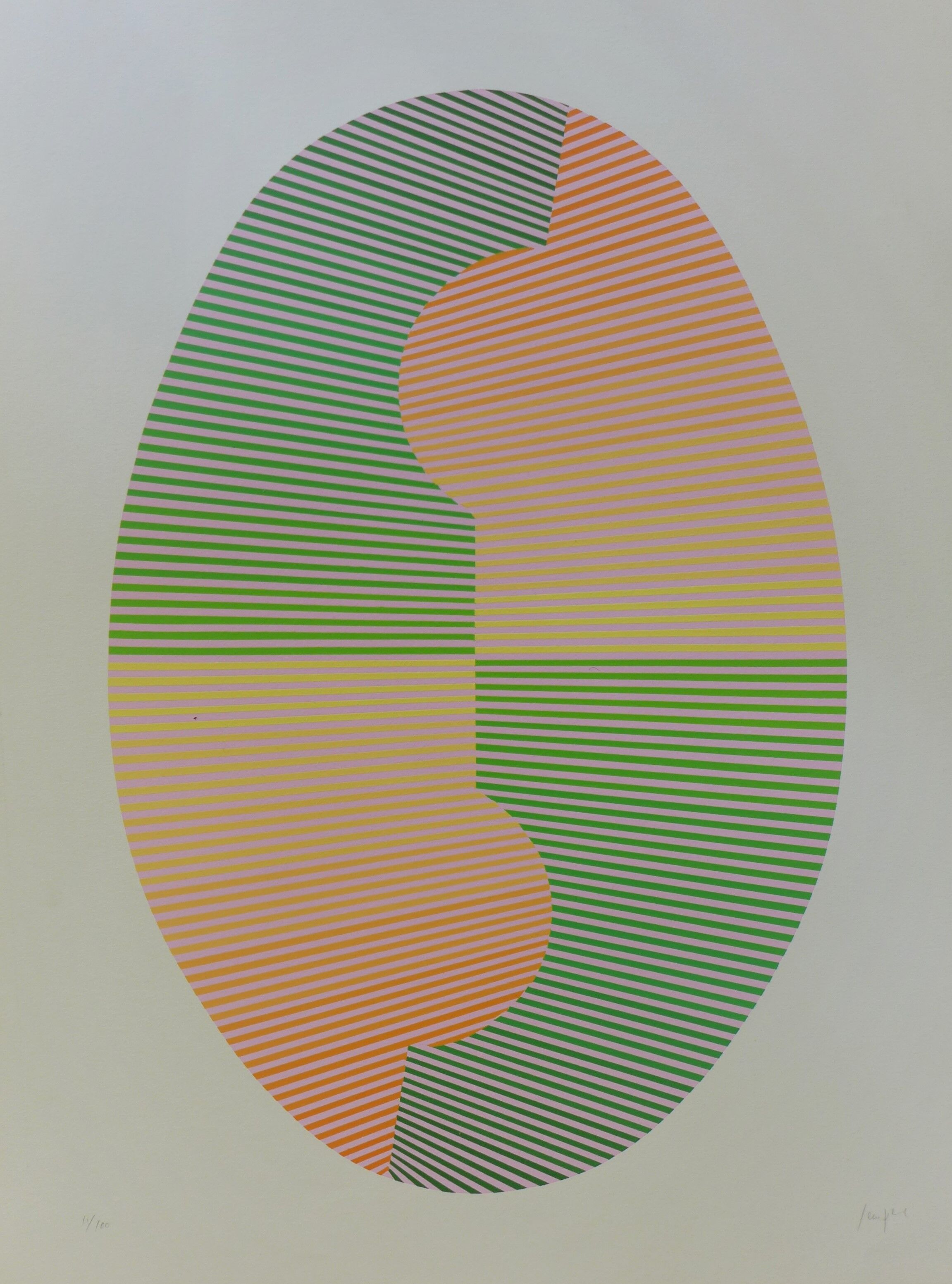 Original silkscreen print signed Eusebio Sempere, Se14, 1974