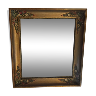 Miroir ancien en bois doré 78x70cm