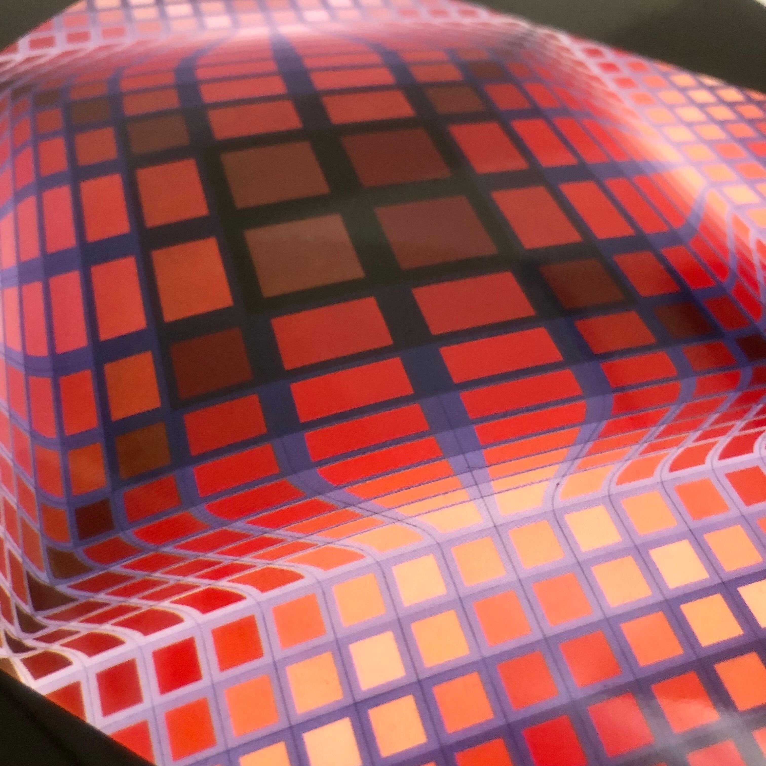 Complete portfolio (8 plates) from 1975 - Universal structures of the checkerboard - Victor Vasarely
