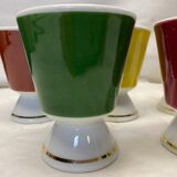 Set of 5 cups porcelain 50s
