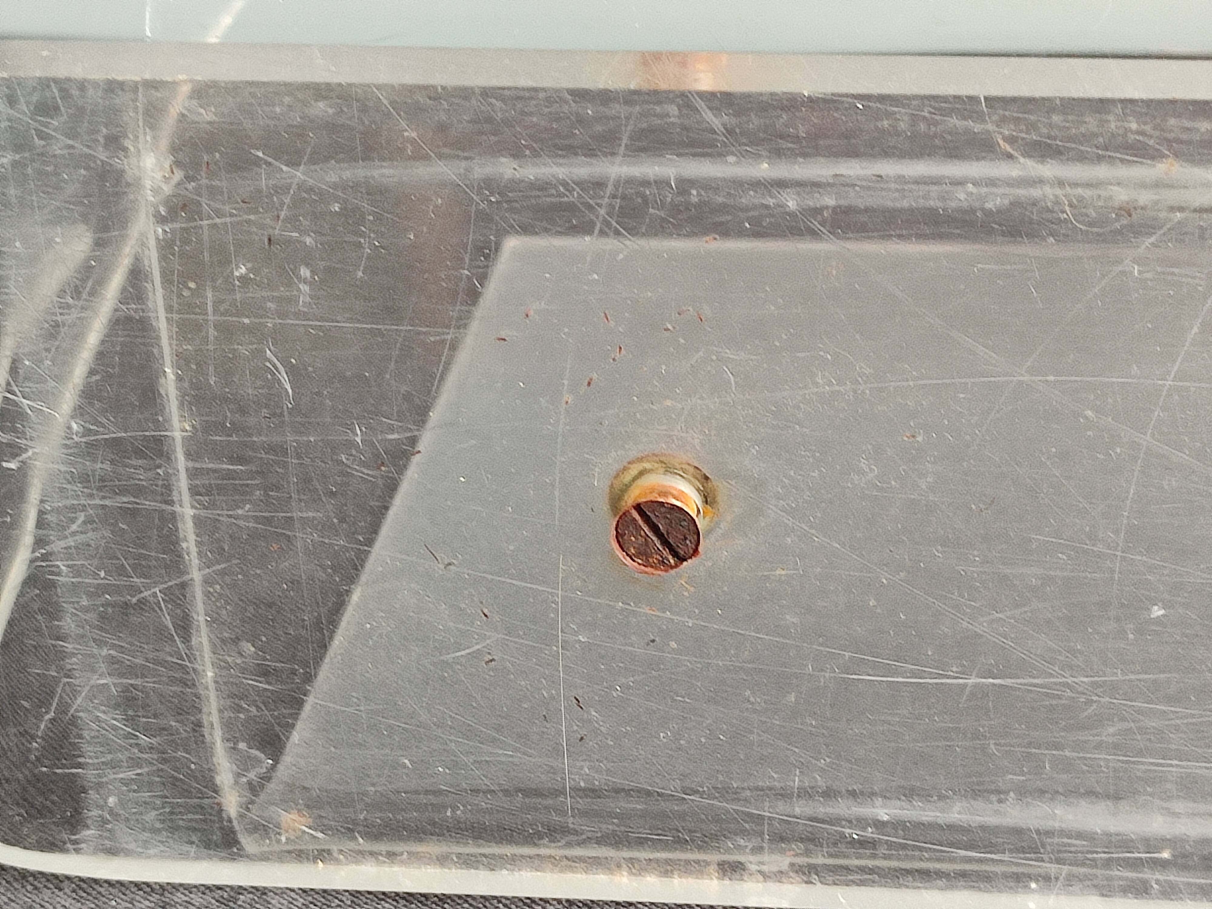 Vintage Roche Bobois plexiglass magazine door