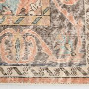 Pale Red & Brown Large Antique Turkish Rug, 157x299Cm