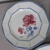 3 assiettes dessert de Digoin Sarreguemines modèle Malmaison