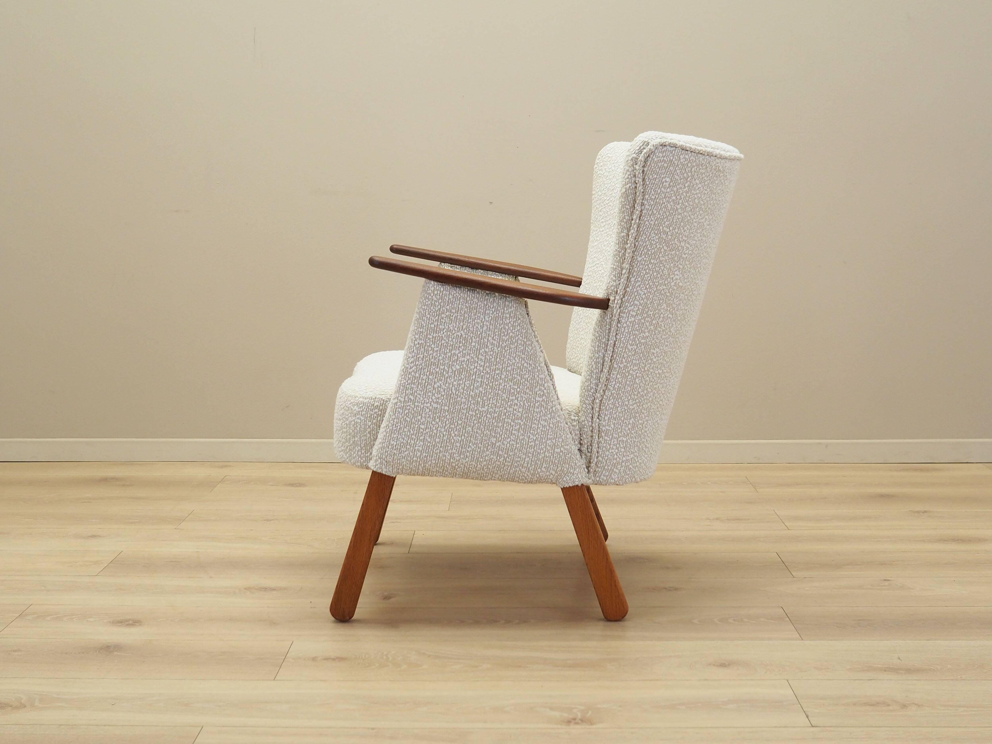 Cream armchair, Danish design, 1970s, production: Denmark