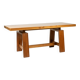 Light cherry wood varnished desk. 1970s