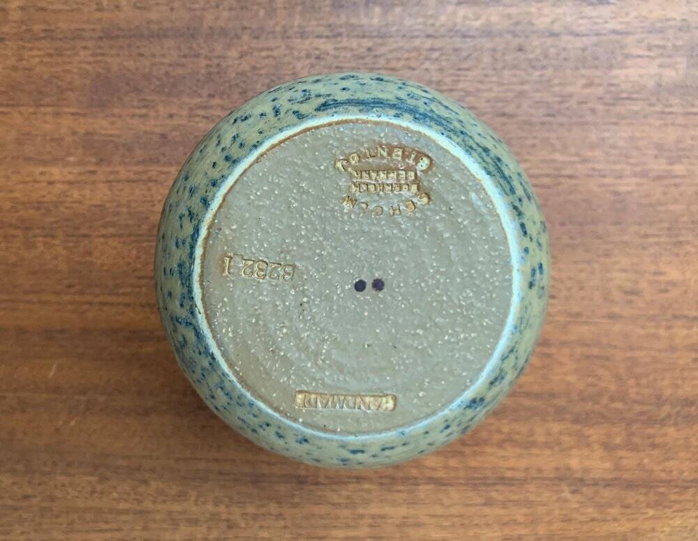 Mid-century Danish vase from Søholm pottery workshop, 1960s.