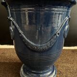 Vase d’Anduze émaillé bleu traditionnel – Modèle N°3 - 2