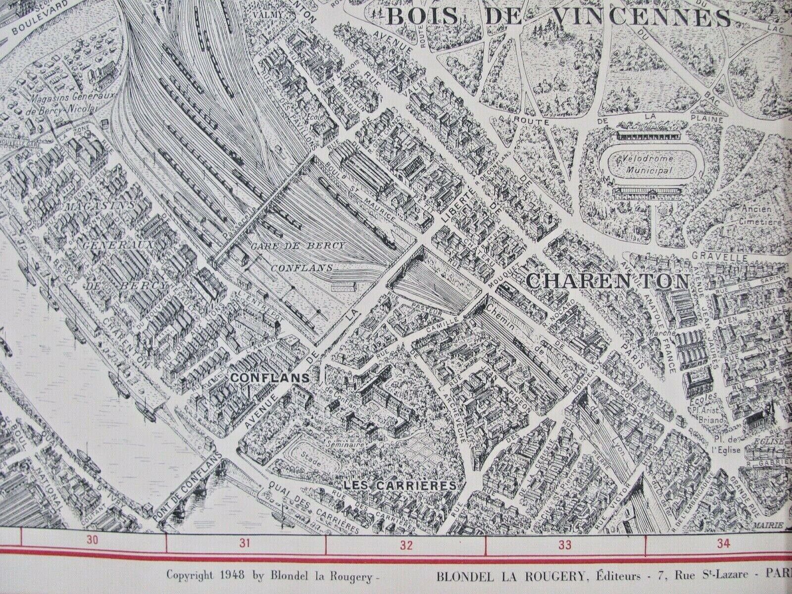 Map of Paris - Peltier Blondel La Rougery