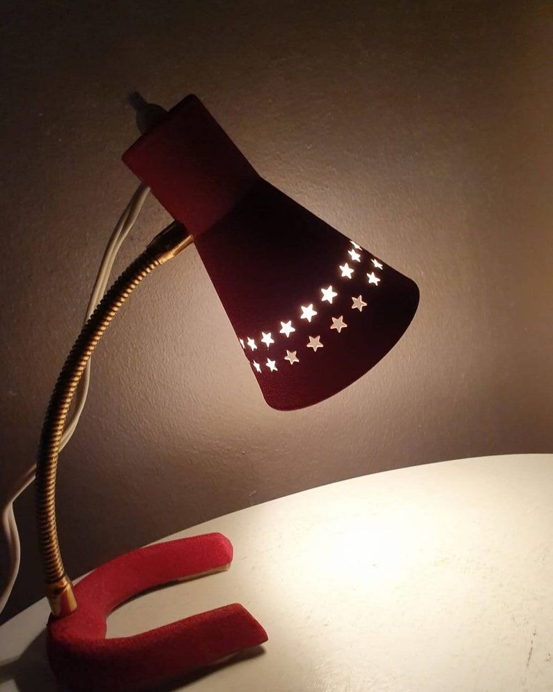 Metal desk lamp Raak Amsterdam 1960 Gooseneck