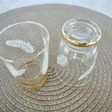 Set of 6 glasses feathered cups