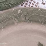 Set of 6 dessert plates in old green earthenware late 18th century frugal décor