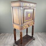 Carved and polychrome wooden secretary, Neo-Renaissance style, 19th century