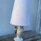 White and gold Limoges porcelain lamp
