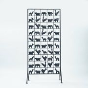 (aft) Atelier des Marolles Touret screen roomdivider wrought iron animals